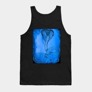 Blue Fire Cobra Cool Design Tank Top